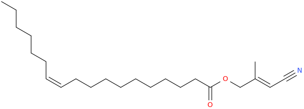 Octadec 11z enoic acid, 3 cyano 2 methyl 2 propen 1 yl ester